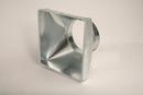 Gray Metal South Duct Square-To-Round 