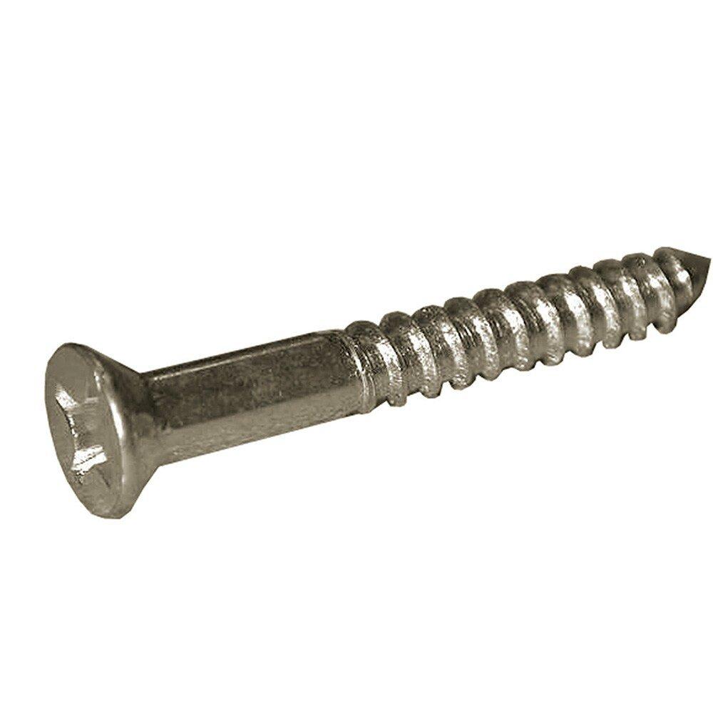 Jones Stephens Brass Flat Heavy Duty Wood Screw 