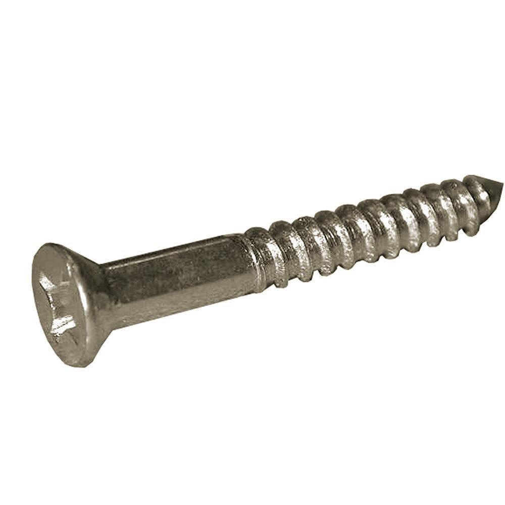 Jones Stephens Brass Flat Heavy Duty Wood Screw 