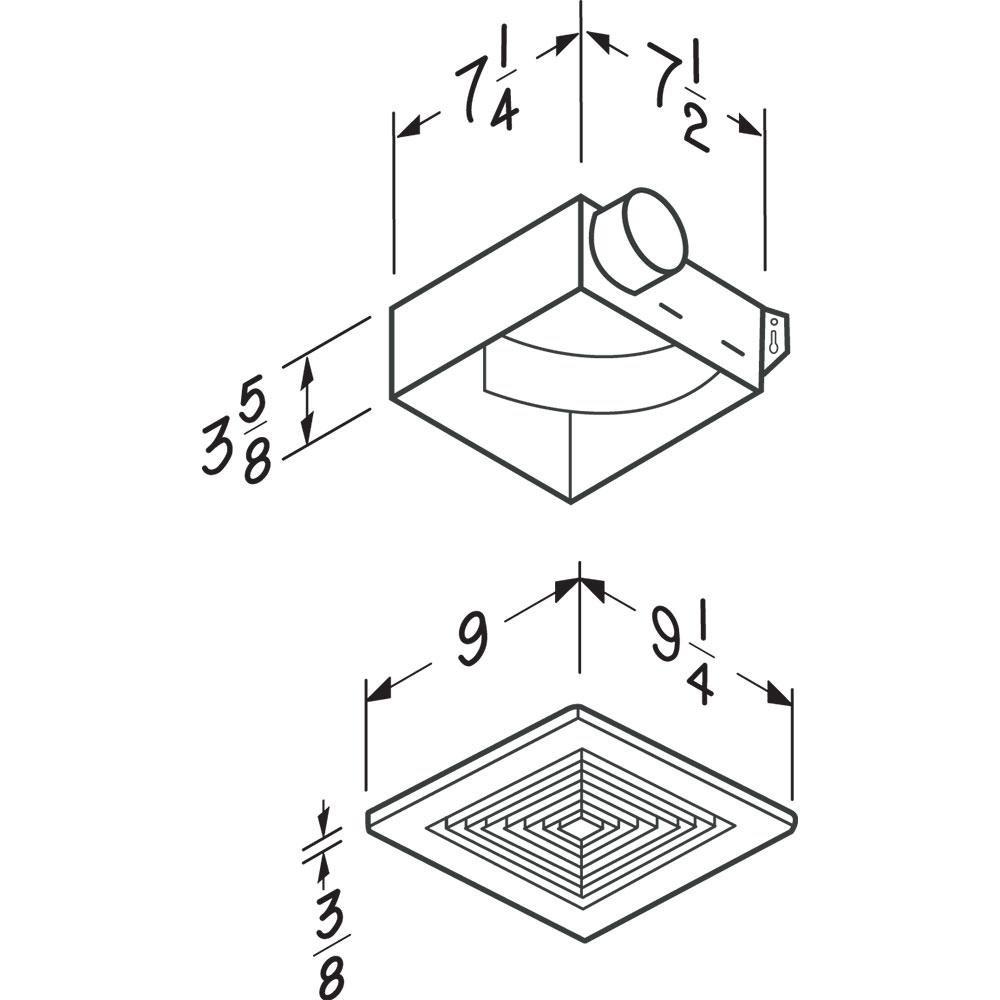 Broan White Bathroom Exhaust Fan in White 