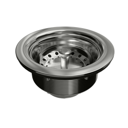 3 in. Rubber, 430 Stainless Steel and Zinc Basket Strainer