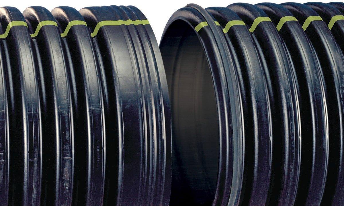ADS&reg; 20 ft. Bell End x Spigot Plastic Drainage Pipe 