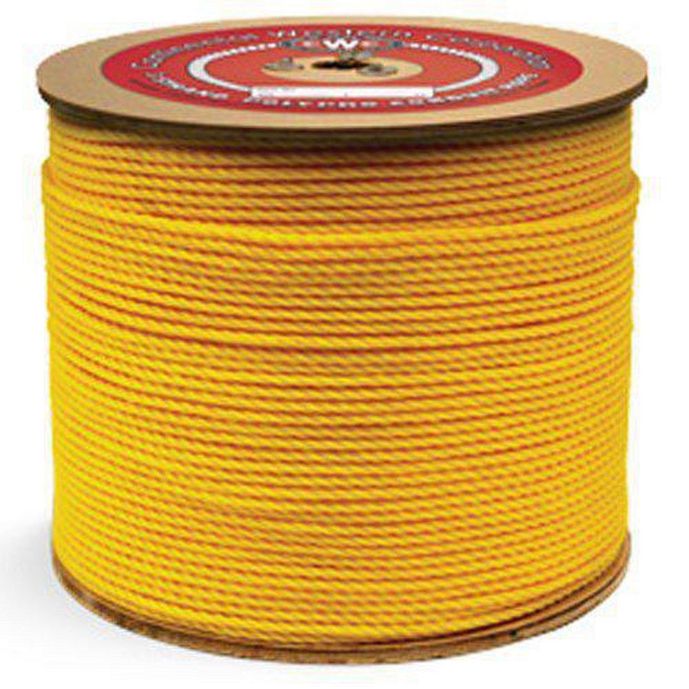 Continental Western Corporation Yellow Polypropylene Rope 