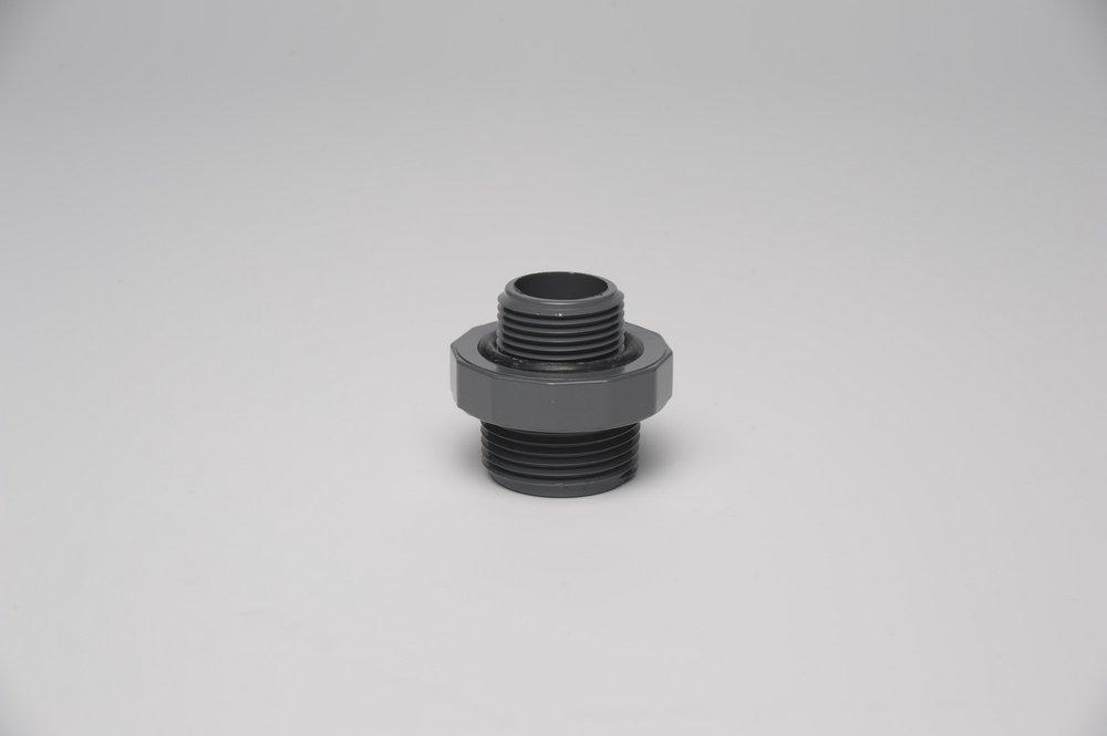 Dura Plastic Grey 1 in. MIPT Reducing PVC Nipple with O-Ring for Sprinkler Manifolds 