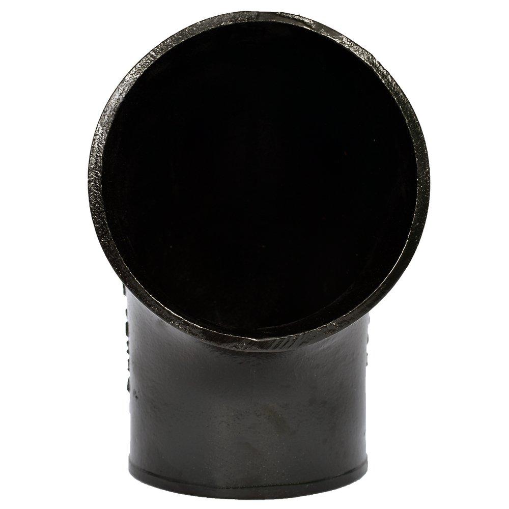 Black No Hub 90 Degree Cast Iron 1/4 Bend 