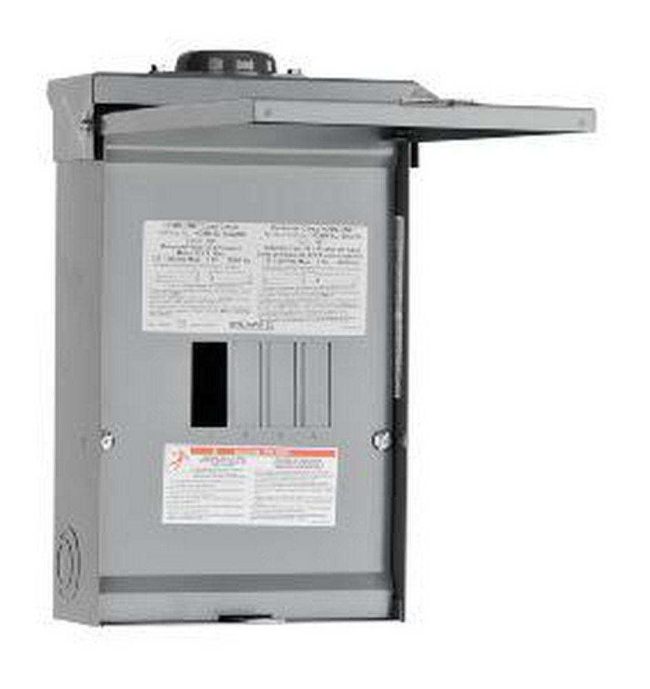 Square D Company Grey Outdoor Main Lug Load Center with Ground Bar 