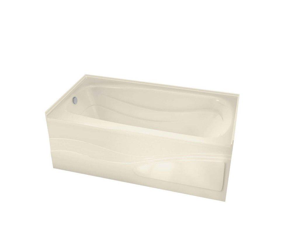 MAAX White 71-7/8 x 35-3/4 in. Soaker Alcove Bathtub in White 