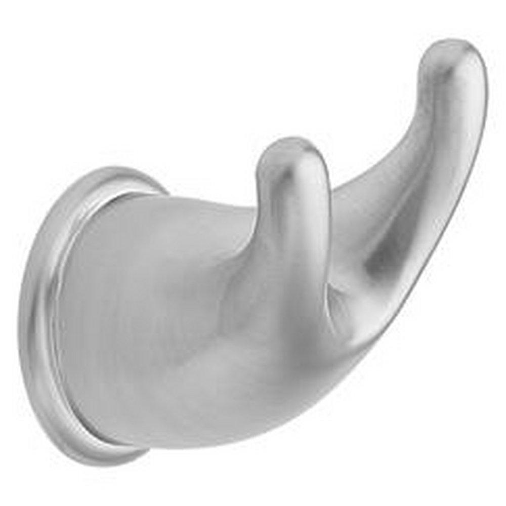 Creative Specialties International Brushed Chrome 2-Hook Robe Hook 