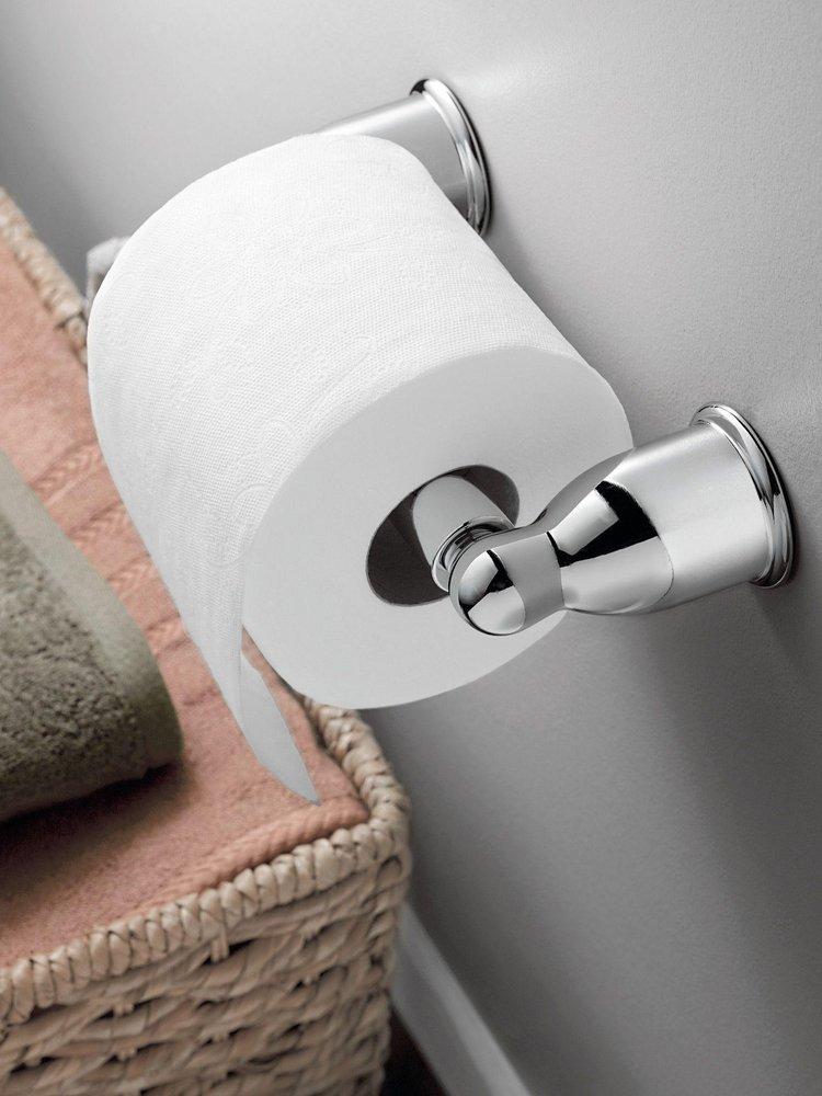 Moen Brushed Chrome Wall Mount Toilet Tissue Holder 