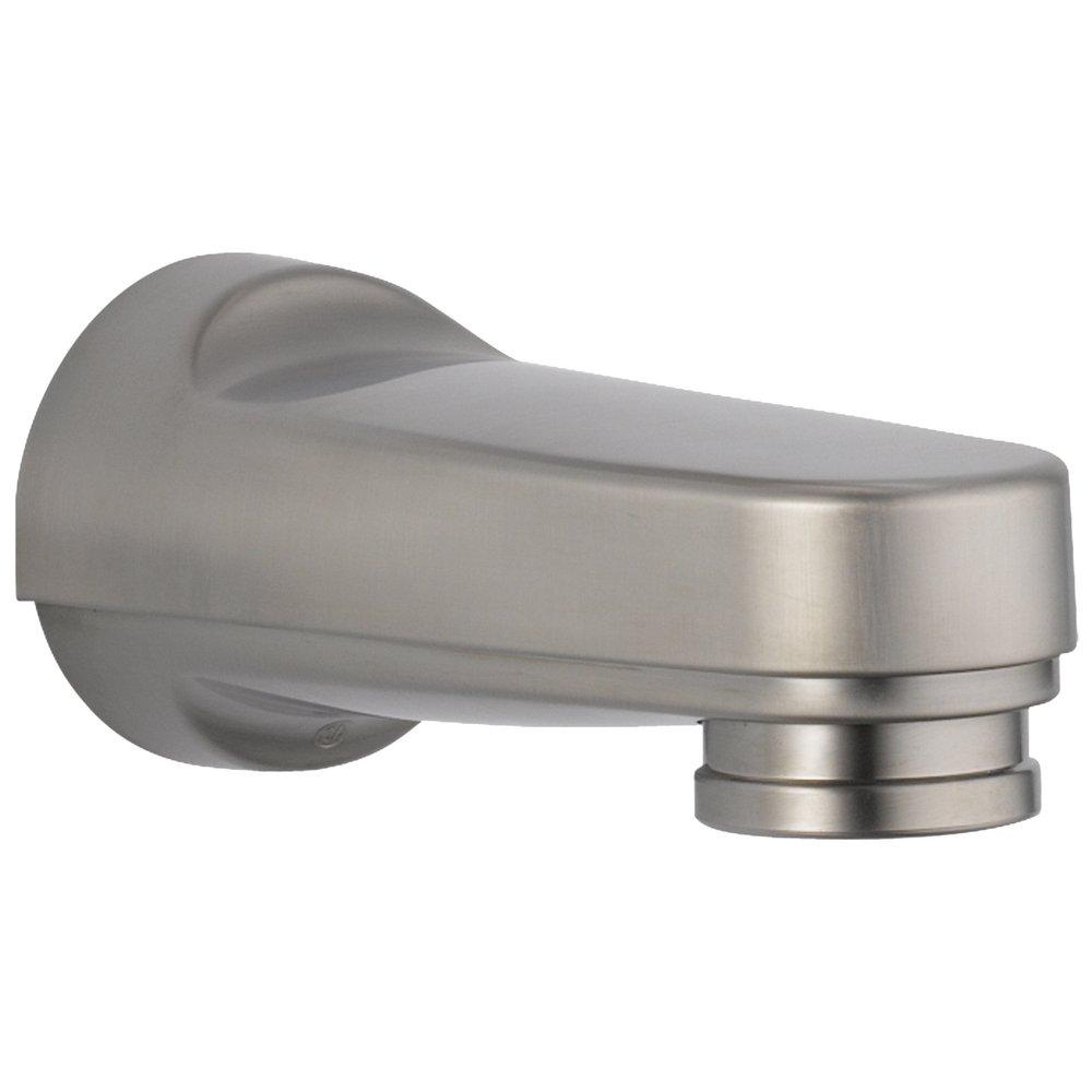 Delta Faucet Brilliance&reg; Stainless 1/2 x 6-1/8 in. IPS Plastic Diverter Tub Spout 