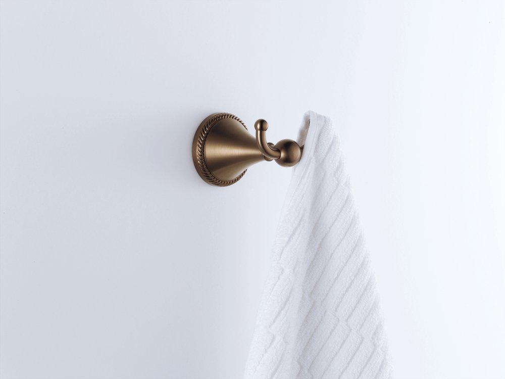 Brizo Venetian Bronze 2-Hook Robe Hook 