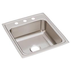 19-1/2 in. Drop-in Stainless Steel Single Bowl Kitchen Sink in Lustrous Satin