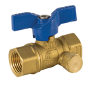 Jomar International Brass Threaded Lever Handle Ball Valve with 1/8 in. Tap 