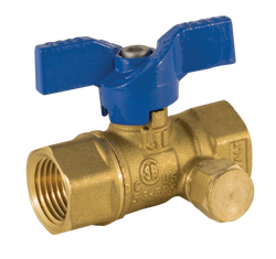3/4 in. Brass Threaded Lever Handle Ball Valve with 1/8 in. Tap