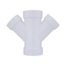 White PVC DWV Double Wye 