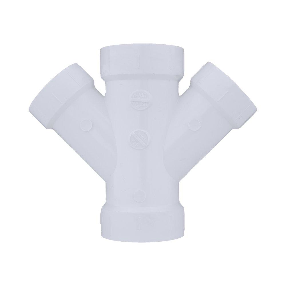 White PVC DWV Double Wye 