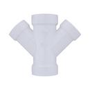 White PVC DWV Double Wye 