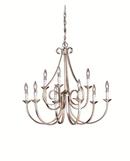 Kichler Lighting Brushed Nickel 60W 9-Light Candelabra Incandescent Chandelier 