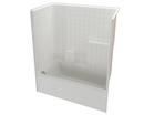 60 in. x 32 in. Tub & Shower Unit in White with Right Drain