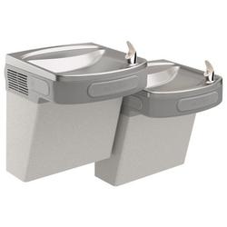 8 gph Wall Mounted Bi-Level ADA Easy-Touch Pushbars Water Cooler in Grey