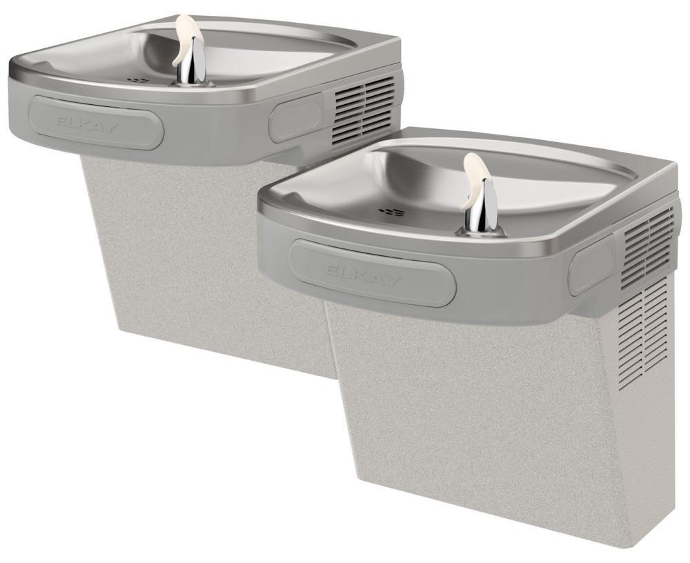 Elkay Light Grey Granite 8 gal. Bi- Level ADA Easy- Touch Pushbars and Sensor Activated Water Cooler 