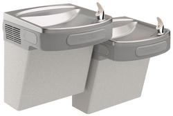 8 gph Wall Mounted Bi-Level ADA Easy-Touch Pushbars Water Cooler in Grey