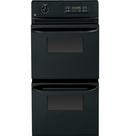 24 in. Double Wall Oven in Black