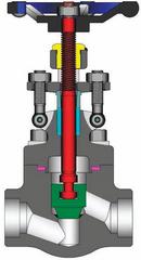 William Powell Co Forged Steel Socket Weld Rising Globe Valve 