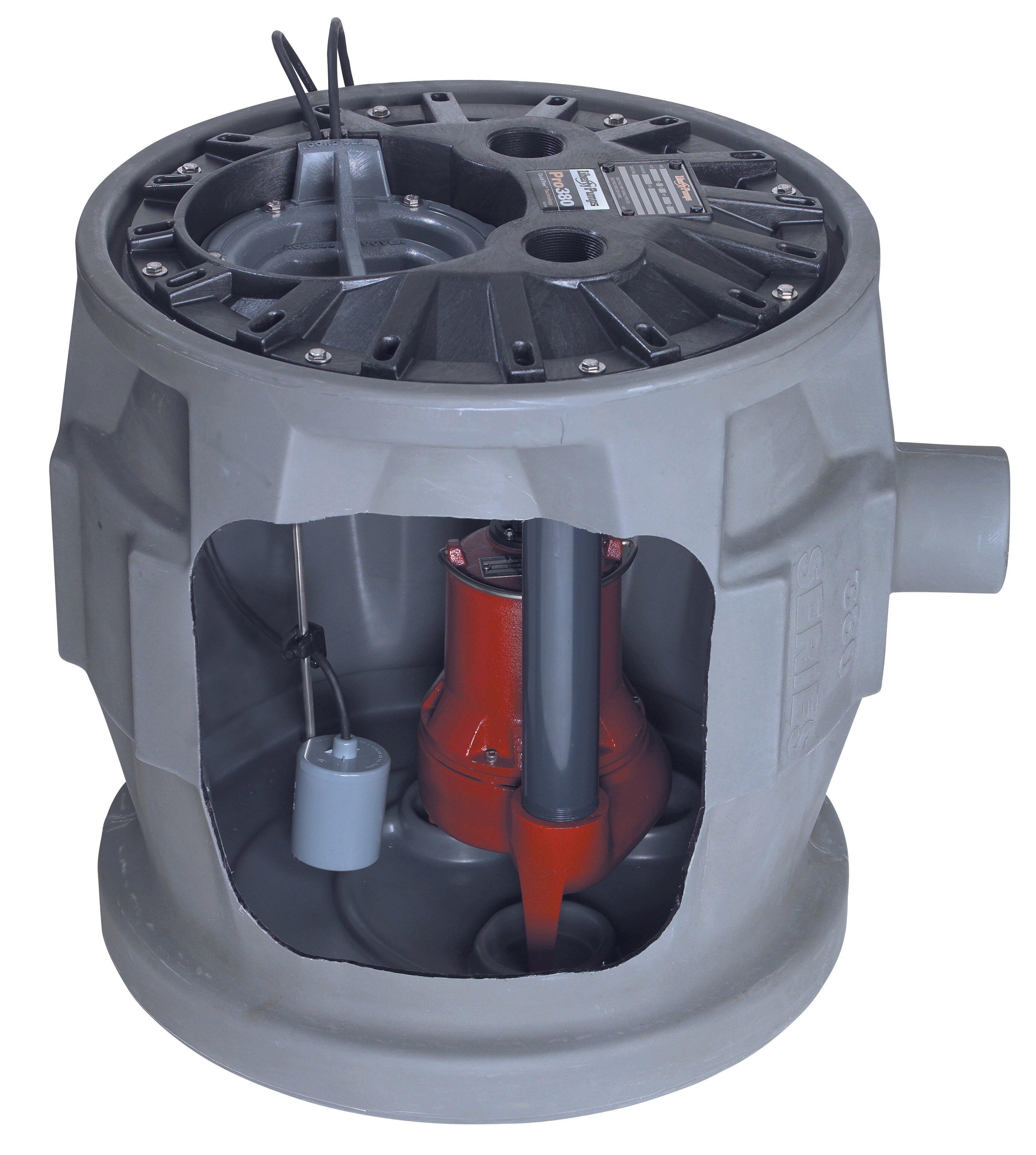 Liberty Pumps Grey 115V 120 gpm. Sewage Ejector System for P380 