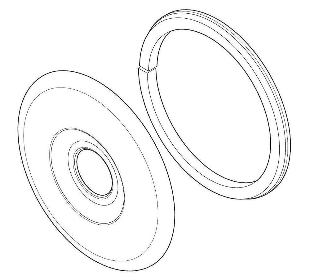 Pfister Polished Chrome Flange and Gasket Sub Assembly 