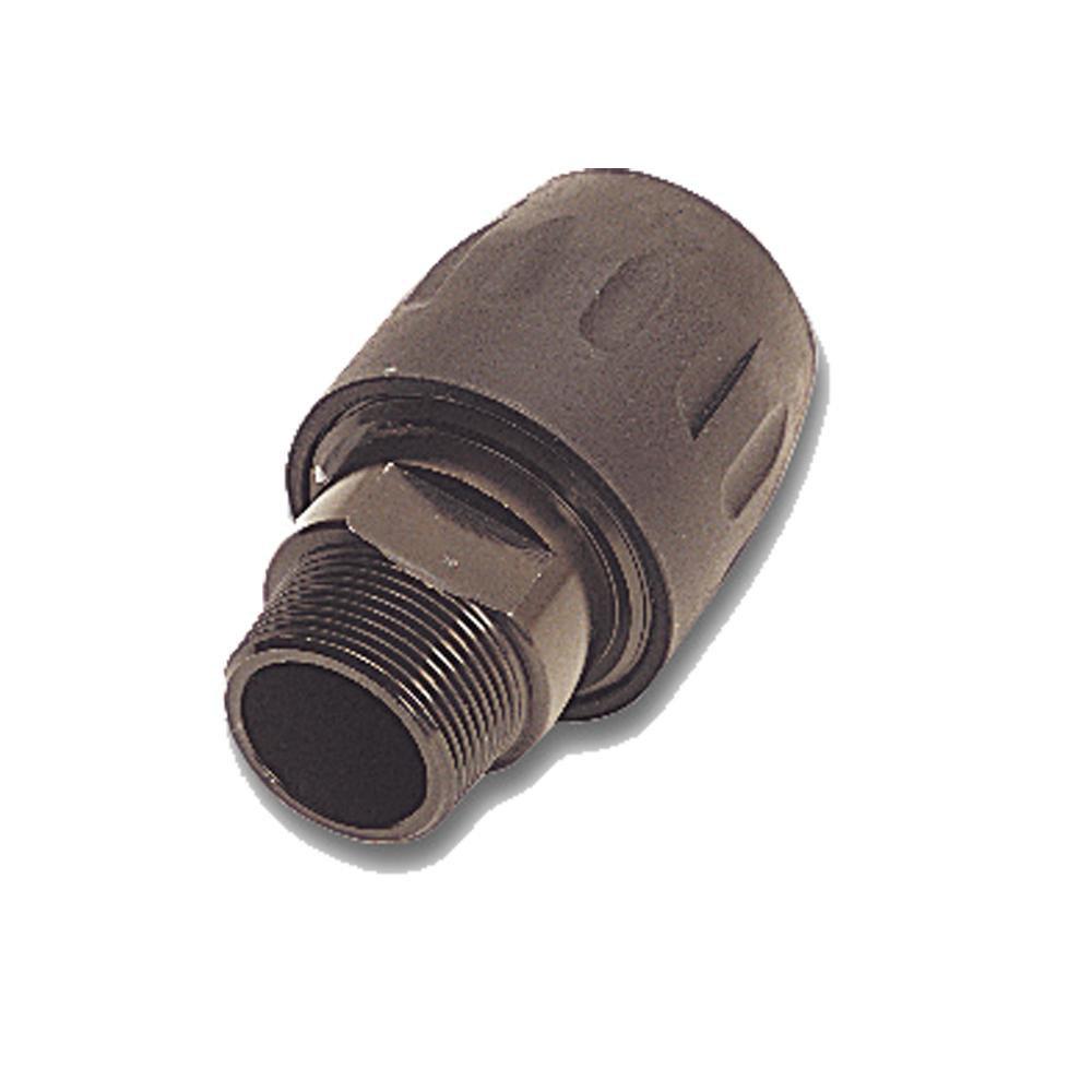 Transair OD Tube x MNPT Straight Brass Adapter with Polymer Nut 