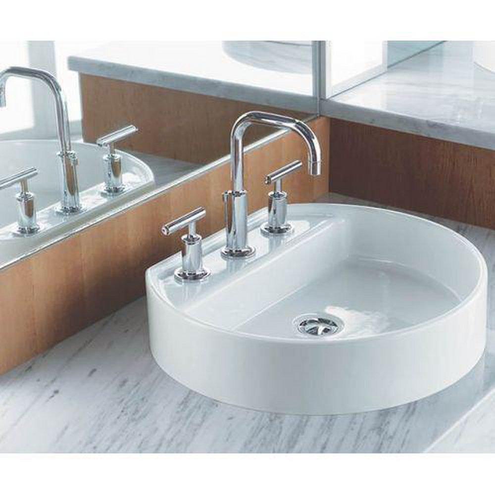 KOHLER Vibrant&reg; Brushed Bronze Two Handle Widespread Bathroom Sink Faucet with Metal Pop-Up Drain Assembly 