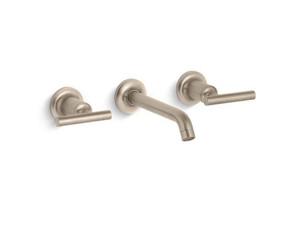 KOHLER Vibrant&reg; Brushed Bronze Two Handle Widespread Bathroom Sink Faucet 