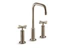 KOHLER Vibrant&reg; Brushed Bronze Two Handle Bathroom Sink Faucet 