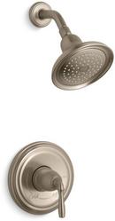 Single Lever Handle Pressure Balance Shower Faucet Trim in Vibrant Brushed Bronze