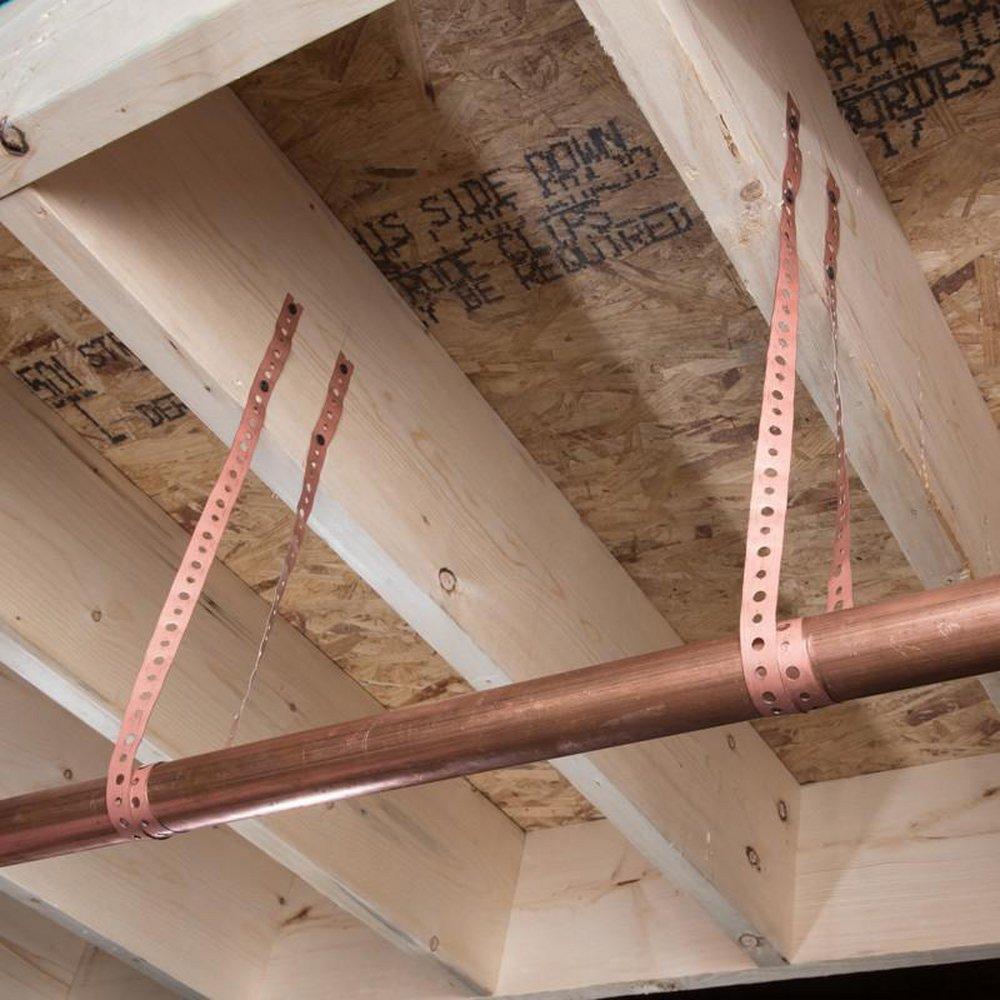 Oatey&reg; 3/4 in. 24 ga Copper Plated Steel Hanger Strap 