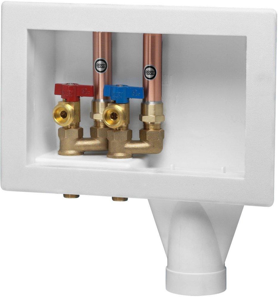 Oatey® White 10-1/2 in x 6-1/4 in x 3-3/4 in Washing Machine Supply Box 