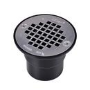 2 in. ABS Shower Drain with Stainless Steel Strainer Black