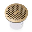 Oatey&reg; Brass 4 x 3 - 4 in. Hub Round Drain Base 