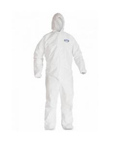 Liquid & Particle Protection Coveralls, Zipper Front, Elastic Wrists, Ankles & Hood, White, 2XL (Case of 25)