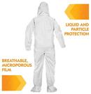 KleenGuard™ White Mircoporous Coveralls with Elastic Wrists, Ankles, Hood and Boots 