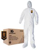 KleenGuard&trade; White Mircoporous Coveralls with Elastic Wrists, Ankles, Hood and Boots 
