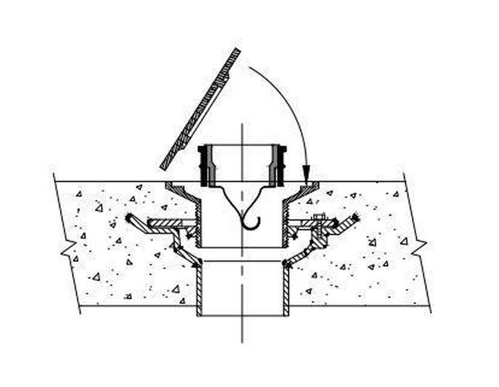 Proset/Provent Black 2 in. Watts Drain 