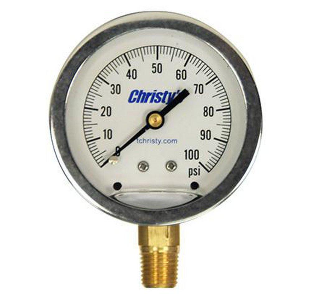 Christy's 2-1/2 in. Liquid Filler Pressure Gauge 