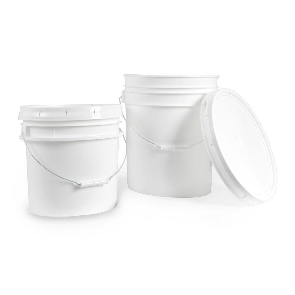 Ropak Corporation White 3-1/2 gal. Plastic Bucket 