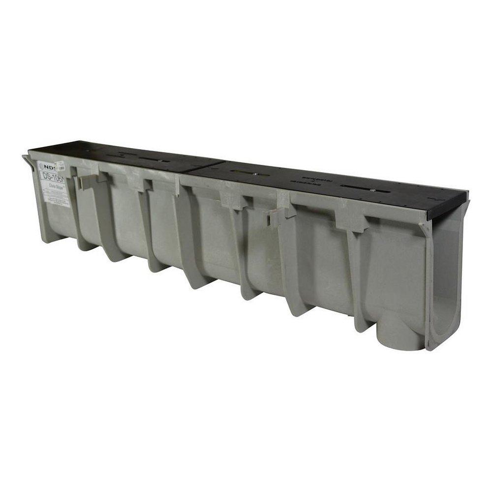 NDS Light Grey 4 ft. HDPE Neutral Channel with Grate 