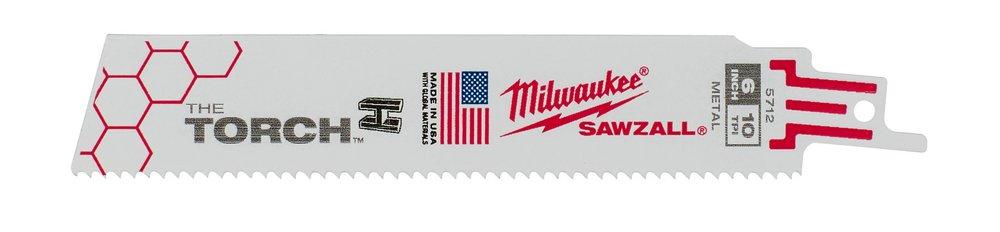 Milwaukee&reg; Silver 10 TPI Reciprocating Saw Blade 5 Pack 