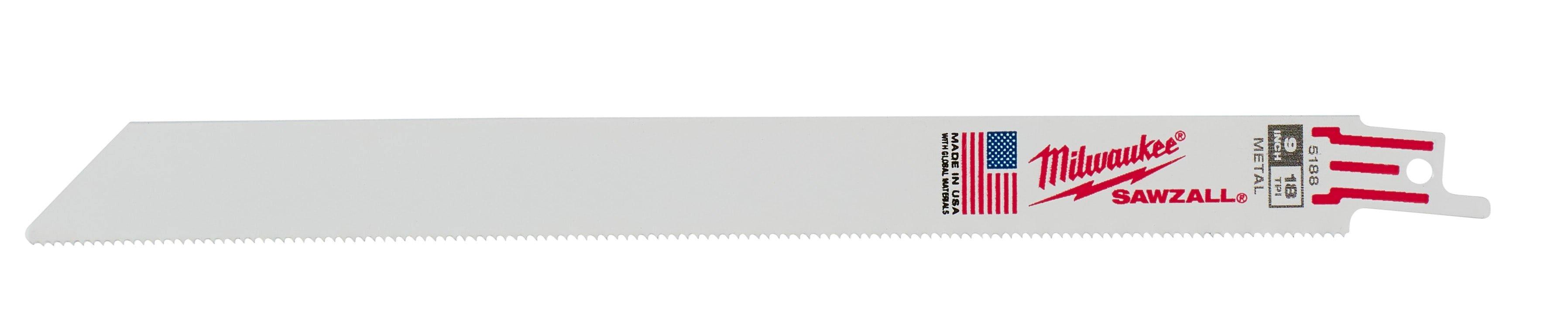 Milwaukee&reg; Red Bimetal Reciprocating Saw Blade 5 Pack 