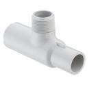 White Spigot x Socket x MIPT Straight Schedule 40 PVC Manifold Tee 