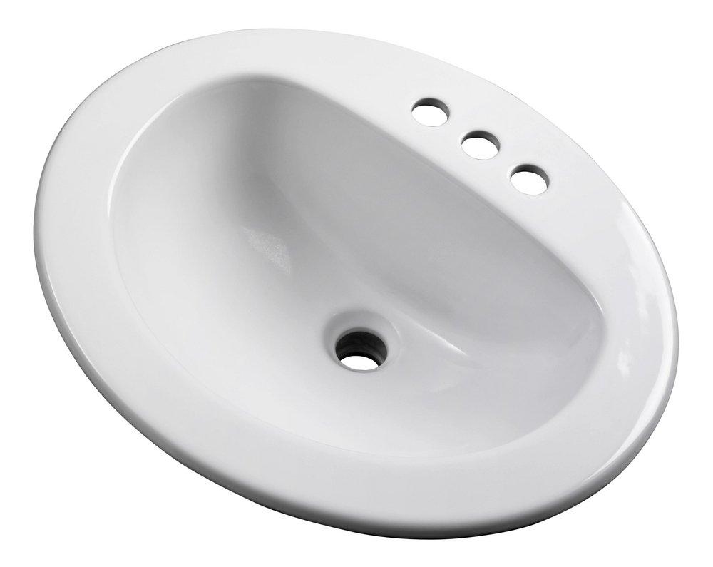 Gerber Plumbing Maxwell® 21 in. Drop-in Oval Vitreous China